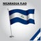 NICARAGUA flag National flag of NICARAGUA on a pole