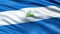 Nicaragua Flag Seamless Loop. 3D animation.
