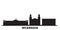 Nicaragua, Managua city skyline isolated vector illustration. Nicaragua, Managua travel black cityscape