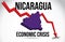 Nicaragua Map Financial Crisis Economic Collapse Market Crash Global Meltdown Vector
