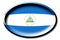 Nicaragua - round country flag with an edge