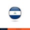 Nicaragua round flag vector design.