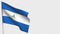 Nicaragua waving flag animation on flagpole.