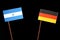 Nicaraguan flag with German flag on black