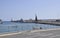 Nice, 5th september: The Lighthouse in the Port Lympia from the Baie de Nice