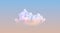 nice alone sunrise cumulus - nature 3D illustration