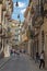 Nice ancient street detail in a spanish town Gerona. 29. 05. 2018 Spain
