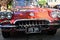 Nice antique red car at the parking lot in Downers Grove, United States