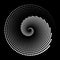 A nice background several dotted circles wrapped around each other in a spiral shape .