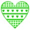 Nice Bavarian heart in light green and alpine pattern