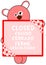nice bear with Closed banner isolated