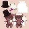 Nice bears bridegroom and bride