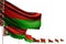 Nice Belarus isolated flags placed diagonal, illustration with selective focus and space for content - any occasion flag 3d