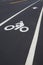 Nice bicycle lane on the ground