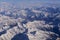 Nice of bird eye view of Himalaya range on the way to Leh Ladakh india.