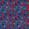 Nice birthday pattern on red, black and blue