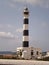 Nice Black And White Lighthouse On The Cape Of Artux The Island Of Menorca. July 5, 2012. Xon Xoriguer, Citadel, Menorca, Balearic