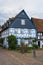 Nice blue half-timbered house in in Rheingau / Germany