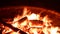 Nice bonfire wood fire nature close up 4k video