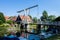 Nice bridge reflected in the water. Edam. Netherlands. Europe