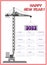 Nice calendar for 2022 with construction crane