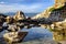 Nice cliffs at Kassiopi beach in Corfu, Greece