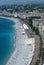 Nice coastline and beach with blue sky in France