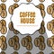 Nice coffee grains background design
