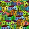 Nice colorful Houses set. Vector seamless pattern.