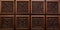 Nice detailed closeup view of dark brown color interior ceiling tiles luxury background