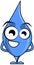 Nice drop of water cartoon isolated