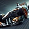 Nice Formula1 Racing Car in exciting motion with bright colors - Generated Artificial Intelligence - AI