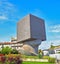 NICE, FRANCE - SEPTEMBER 2017: Public library building in Nice, France. The building is in the shape of a human head