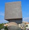 NICE, FRANCE - SEPTEMBER 2017: Public library building in Nice, France. Building is in shape of a human head with square on head