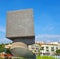 NICE, FRANCE - SEPTEMBER 2017: Public library building in Nice, France. Building is in shape of a human head with square on head