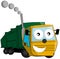 Nice Garbage truck cartoon isolated