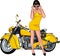 Nice girl and my original designed motorbike