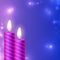 Nice glowing advent church candles shiny background