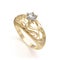 Nice gold ring with diamond