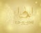 Nice golden eid al adha islamic greeting design