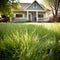 nice grass in front of a house