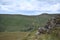 By nice gritstone outcrop looking down on Jacob\\\'s Ladder