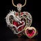 Nice jewelry in the shape of dragon with precious ivory, stones, gold and platinum generated by artificial intelligence