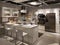 Nice kitchen design in furnishing store IKEA