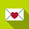 Nice love letter icon, flat style