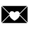 Nice love letter icon, simple style