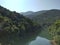 Nice mountain view beach reservoir irrigation system inHong Kong Tai tam country park waterworks Heritage trail