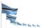 Nice national holiday flag 3d illustration - Botswana isolated flags placed diagonal, photo with selective focus and space for