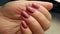 Nice natural nails with gel polish and Russian manicure