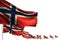 Nice Norway isolated flags placed diagonal, picture with soft focus and place for your content - any holiday flag 3d illustration